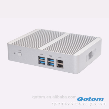 Micro PC Qotom-M150V with Celeron N3150 2M Cache up to 2.08 GHz Quad Core Ultra-low-power 1080p Fanless Mini PC